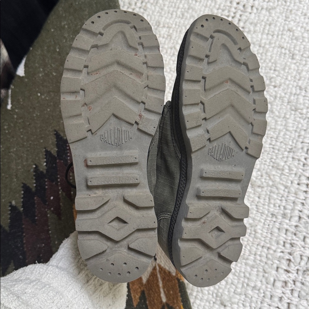 Palladium Pampa Hi Canvas Boots Olive Green Black Gorpcore Utility Combat Boots - Picture 5 of 7